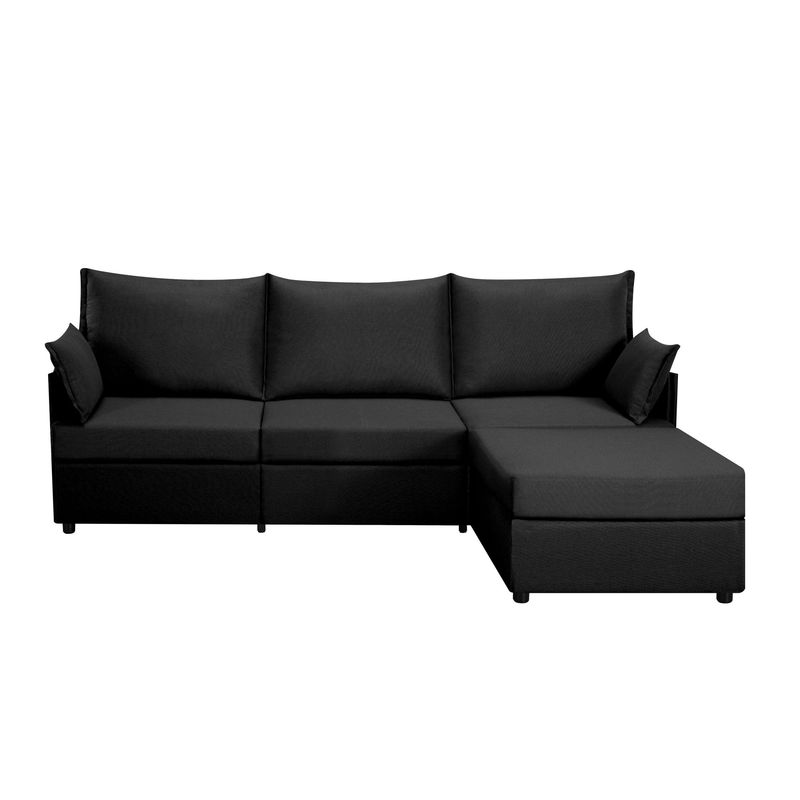 93.7' Sectional Sofa With Ottoman_voghion.com