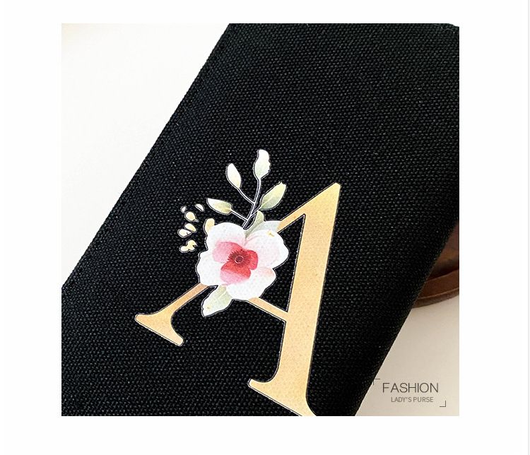 Women’s Bags Canvas Printed Hand Held Coin Purse Portable Mobile Phone Bag Zipper Large Capacity Women's Wallet_voghion.com