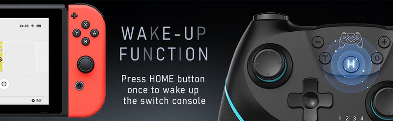 Draadloze gamepad voor Nintendo Switch, Bluetooth-controller met joystick, instelbare turbovibratie, ergonomisch ontwerp_voghion.com