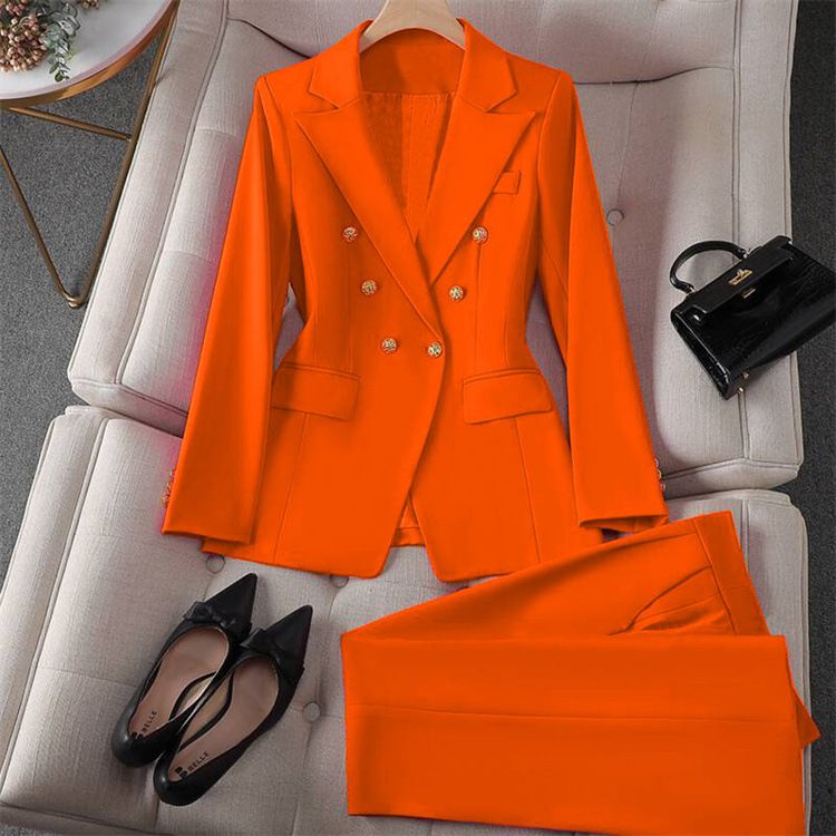 Women's Clothing Spring Red Suit Jacket Women's New Professional Temperament Commuter Small Fashion Suit Set_voghion.com