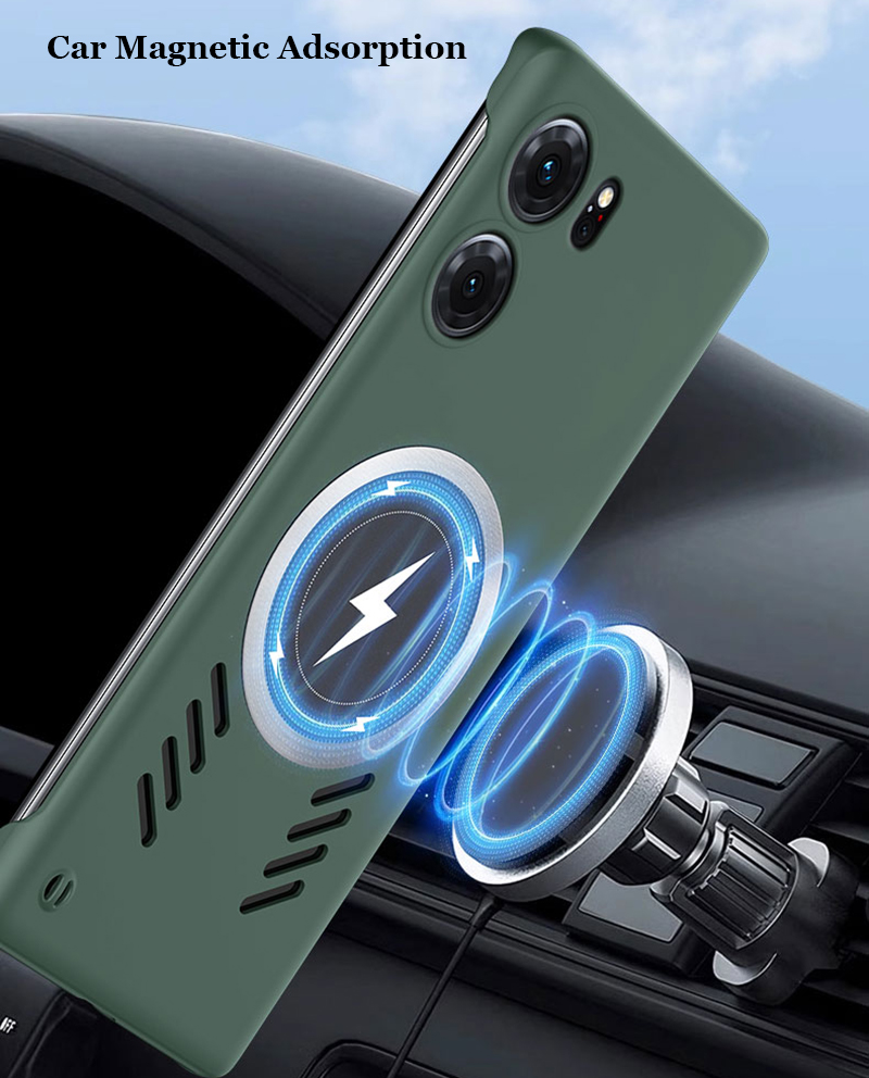 Frameless Graphene Heat dissipation Magnetic PC Case For Oppo K9 K9x K9s K10 K10x Pro Magsafing Wireless Charging Shell Cover_voghion.com