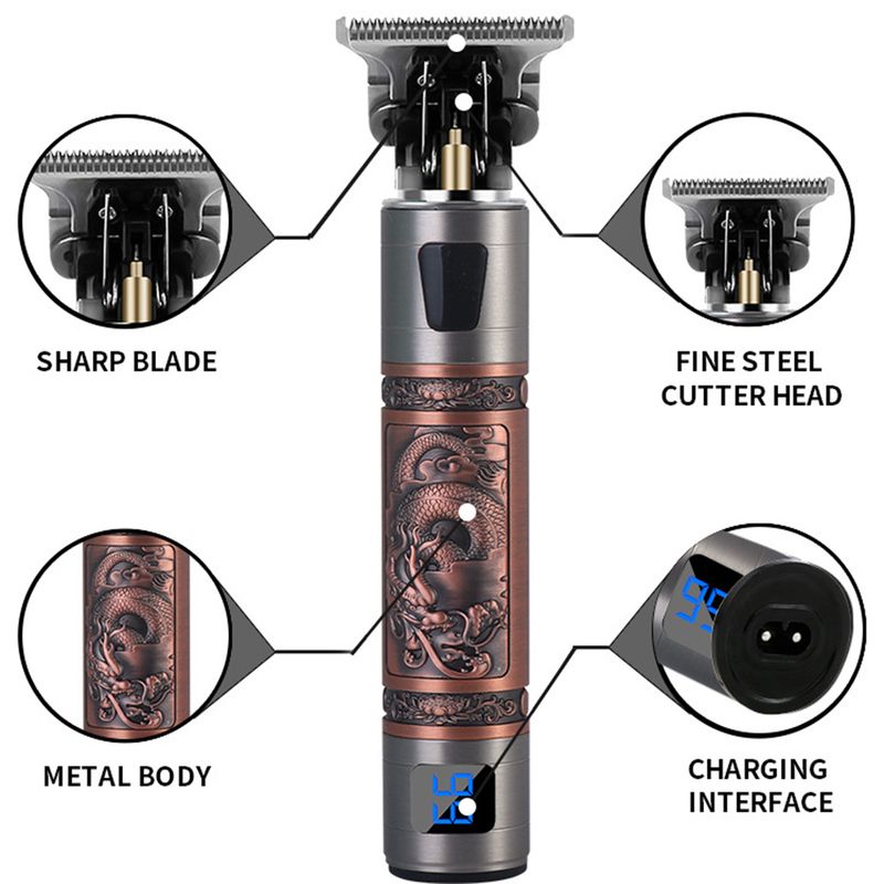 Ruixingst Electric Clipper Keep Sharp USB Charging T-type Cutter Head Digital Electric Hair Clipper For Trimming_voghion.com