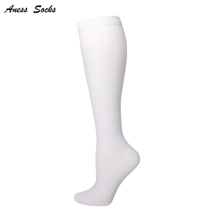 Sports kompressionsstrømper polyester flade ensfarvede muskelsokker medicinske strømper dame hoppereb kompressionsstrømper løbekalv sokker sokker_voghion.com