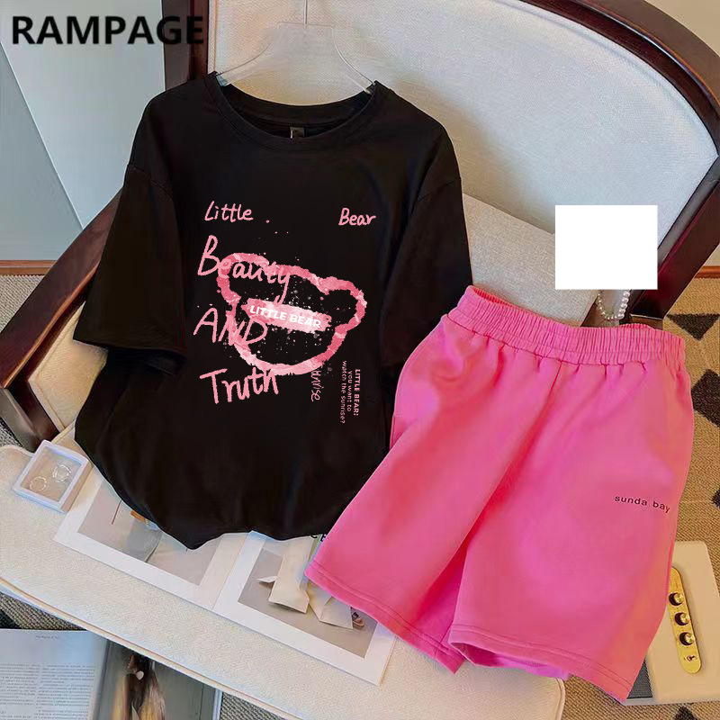 Women's new style stylish age-reducing design niche small size sports shorts two-piece suit_voghion.com