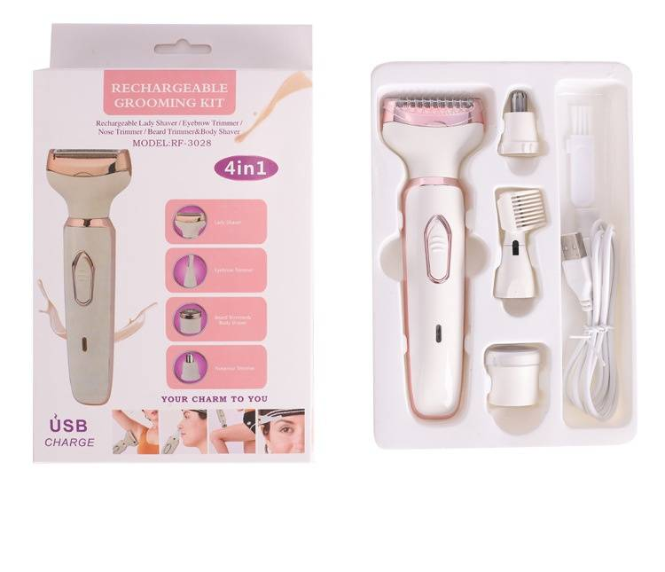 Multifunctional shaving epilator - underarm electric shaver private hair removal instrument eyebrow trimmer for men and women (pink)_voghion.com