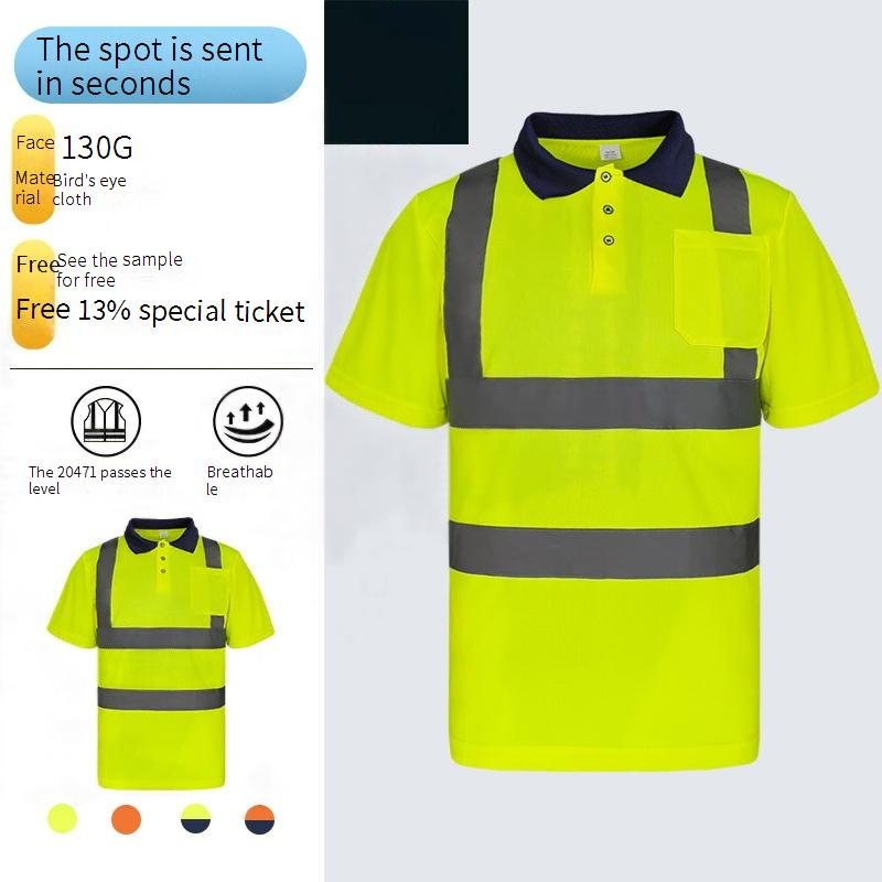 Herrkläder Hetsäljande reflekterande T-shirt med punkttryck, teknik, konstruktion, nattljus, hög ljusstyrka, andningsbar pikétröja, herr, sommar_voghion.com