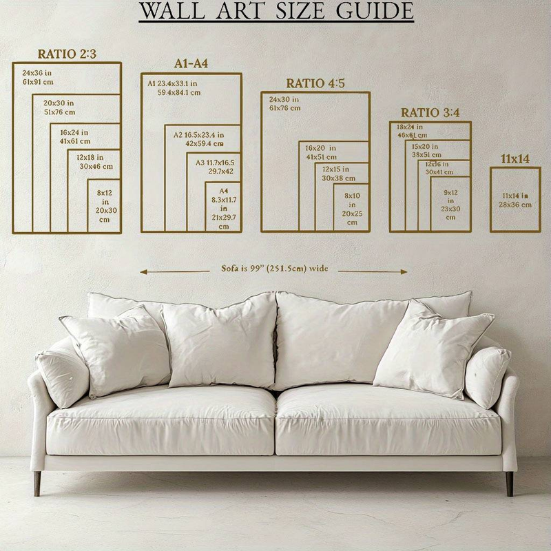 Elegant Autumn Tree Wall Art Canvas Print - Vertical Birch Tree With Orange Leaves & Black-White Stripes,Modern Fall Decor For Living Room, Bedroom_voghion.com