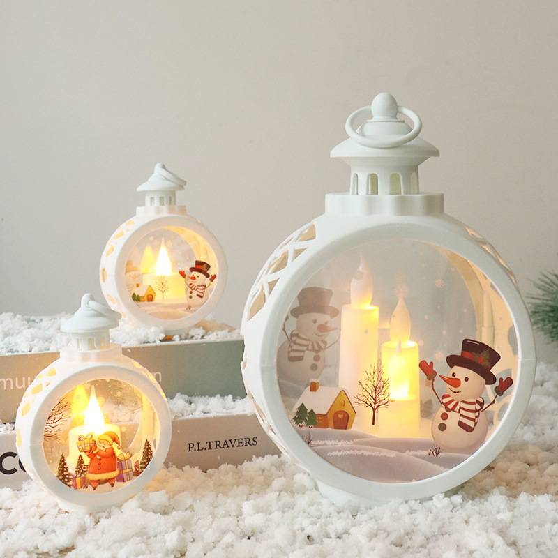 Christmas Decorative Items: Led Candle Lights, Round Christmas Hanging Lights, Hand-held Vintage Window Display Items_voghion.com