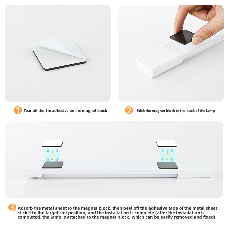 Smart Motion Sensor LED Strip Light – Wireless Magnetic & Self-Adhesive, Rechargeable For Cabinets, Wardrobes, Closets (Adjustable Brightness)_voghion.com
