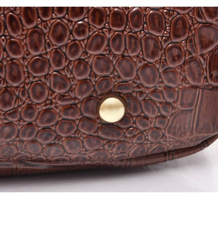 Modische Retro-Umhängetasche – stilvolle Umhängetasche mit Reißverschluss, geräumigen Innentaschen, weichem PU-Leder, klassischem Schwarz/Braun/Rot_voghion.com