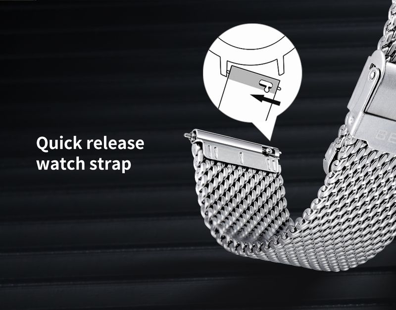 BERNY Automatic Watches For Men Minimalist Stainless Steel Mesh Band Analog Mechanical Watch With Date 5ATM Waterproof Luminous Sapphire Wrist Watch_voghion.com