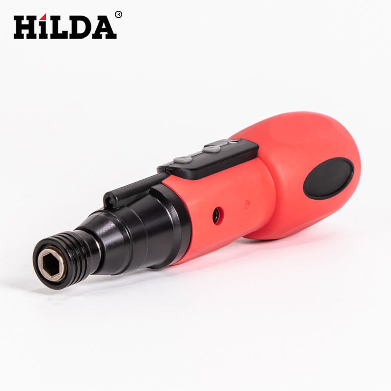 HILDA 3.6V Cordless Electric Screwdriver Set With Magnetic USB Charging, 4 Interchangeable Bits, Lightweight & Portable For Home DIY_voghion.com
