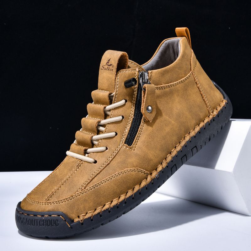 1821 Polyurethane Men's Martin Casual Boots Yellow, Choose Size And Tell Seller_voghion.com