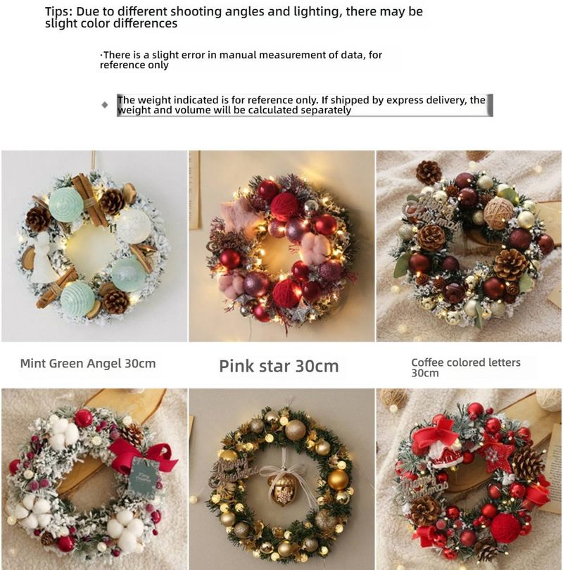 Weihnachtskranz – Rustikaler Türschmuck aus Weinreben und Beeren für festliche Dekoration zu Hause und im Geschäft (40 cm/30 cm, verschiedene Ausführungen: Glockenhirsch, Rotes Haus, Goldene Eichel)_voghion.com