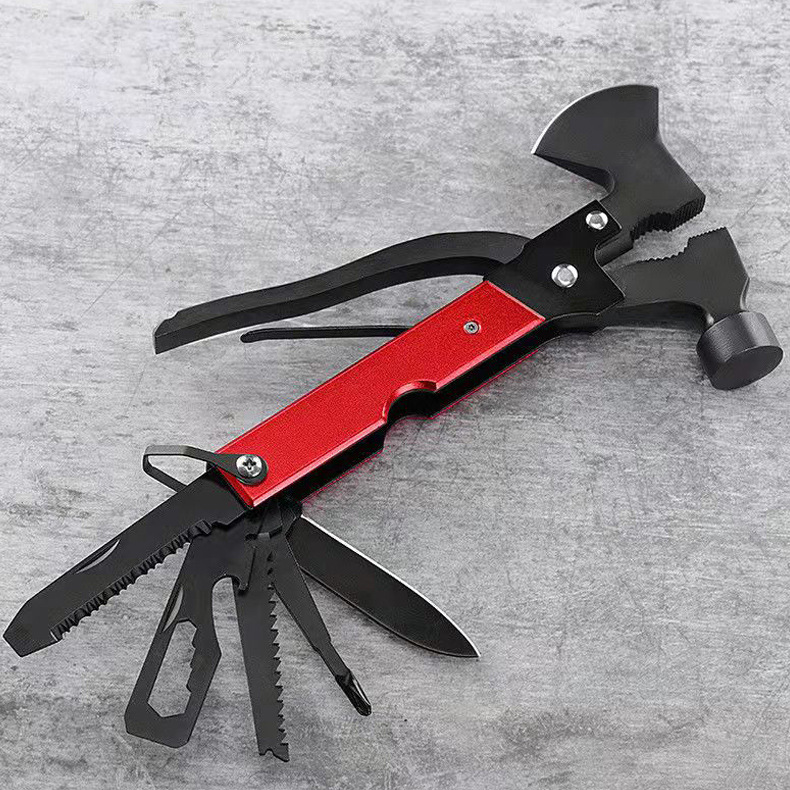 16-in-1 Folding Multi-functional Axe Hammer Emergency Tool Outdoor Camping Multi-purpose Tool_voghion.com