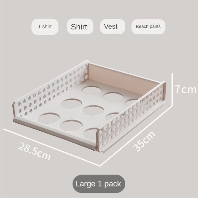 Folding Storage Rack Basket Wardrobe Durable Layered Partition Rack Clothes Underwear Pants Storage Box Drawer Storage Rack_voghion.com
