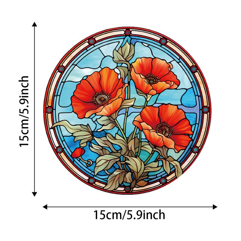 Mazzi di fiori, ciondolo per la casa Suncatcher in acrilico stampato su entrambi i lati, catena e ventosa per la consegna_voghion.com