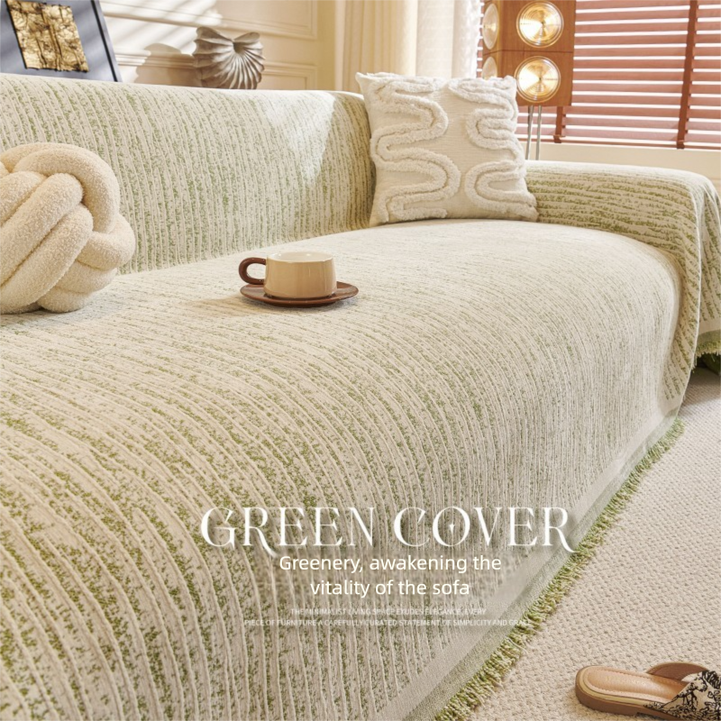 New Cream Style Cloth Universal For All Seasons Chenille Non-Slip Sofa Cushion Cat-Proof Full Wrap Cover Blanket_voghion.com