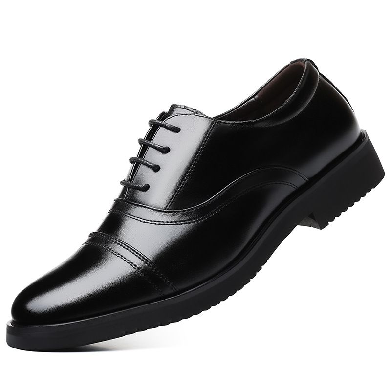 2025 Spring And Autumn New Business Dress Men's Three Joint Lace Single Breathable Security Leather Shoes 002_voghion.com