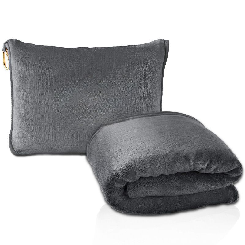 Coperta da viaggio per aereo, per campeggio ed escursionismo, compatta, trasformabile in cuscino, regalo da viaggio, coperta per aereo_voghion.com