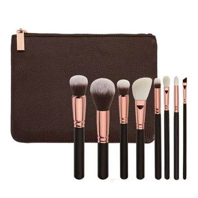 Make-up-Pinsel und -Tools Hot 8-tlg. 15-tlg. Make-up-Pinsel-Set Schwarz Roségold Make-up-Pinsel-Set mit Ledertasche Make-up-Tools_voghion.com