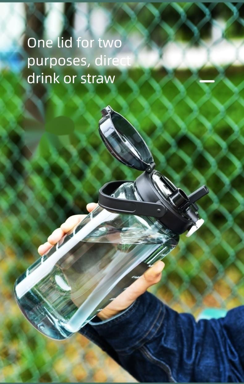 Dual Spout Sports Bottle 1.2L - High Temperature Resistant, Large Capacity Water Bottle For Men, Gym & Outdoor_voghion.com