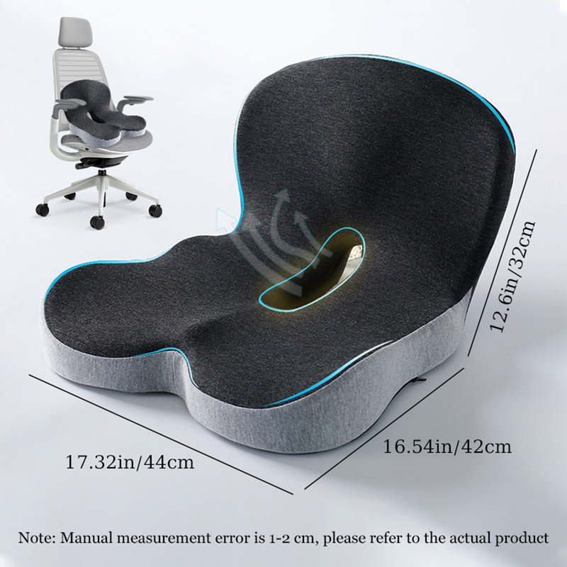 MemoryFoamSeatCushionforOfficeChairs&TruckDrivers,ErgonomicSeatCushionforBack,Tailbone&SciaticaPainRelief_voghion.com
