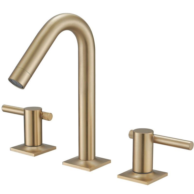 8 In. Widespread Double Handle High-Arc Bathroom Faucet Water-Saving With Drain Kit In Brushed Nickel_voghion.com