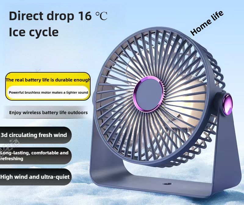 Ventilatore piccolo silenzioso con batteria a lunga durata, per ufficio, camera da letto, dormitorio, scrivania, scrivania, camera da letto, letto, USB._voghion.com