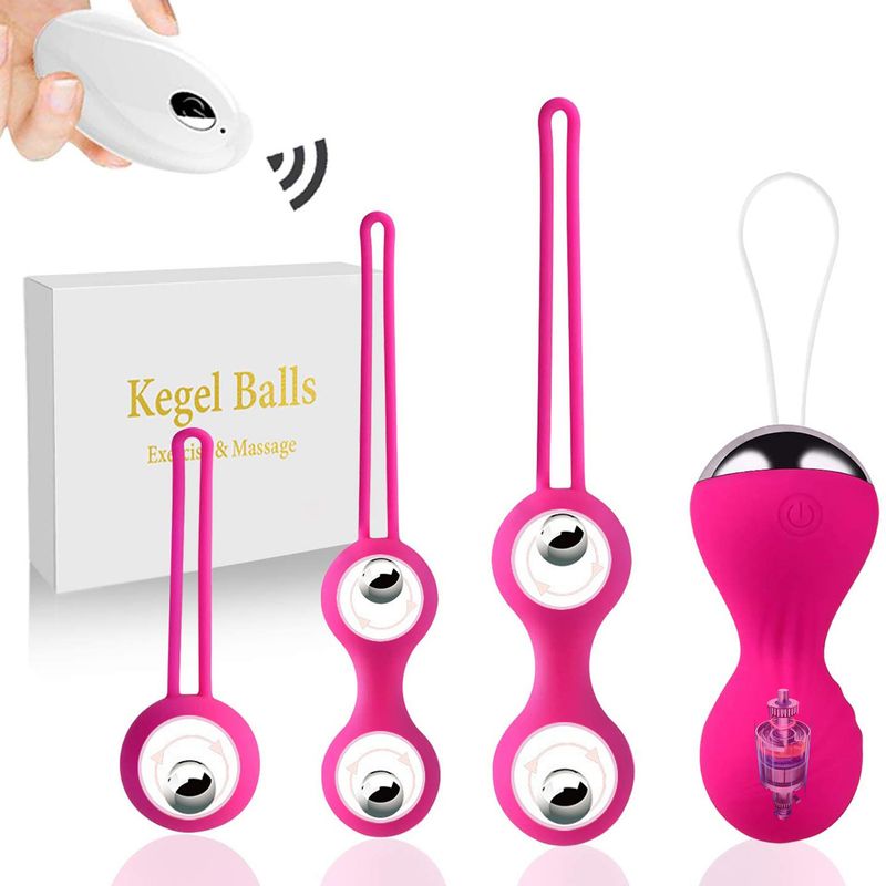 Kabelloser Fernbedienungsvibrator für Frauen, neuer vollflächiger Mini-Hantelball aus Silikon, Sexspielzeug für Erwachsene_voghion.com