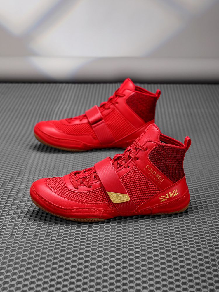 Chaussures de boxe pour hommes, chaussures d'entraînement professionnelles complètes, chaussures de lutte, chaussures de combat Sanda, entraînement de compétition_voghion.com