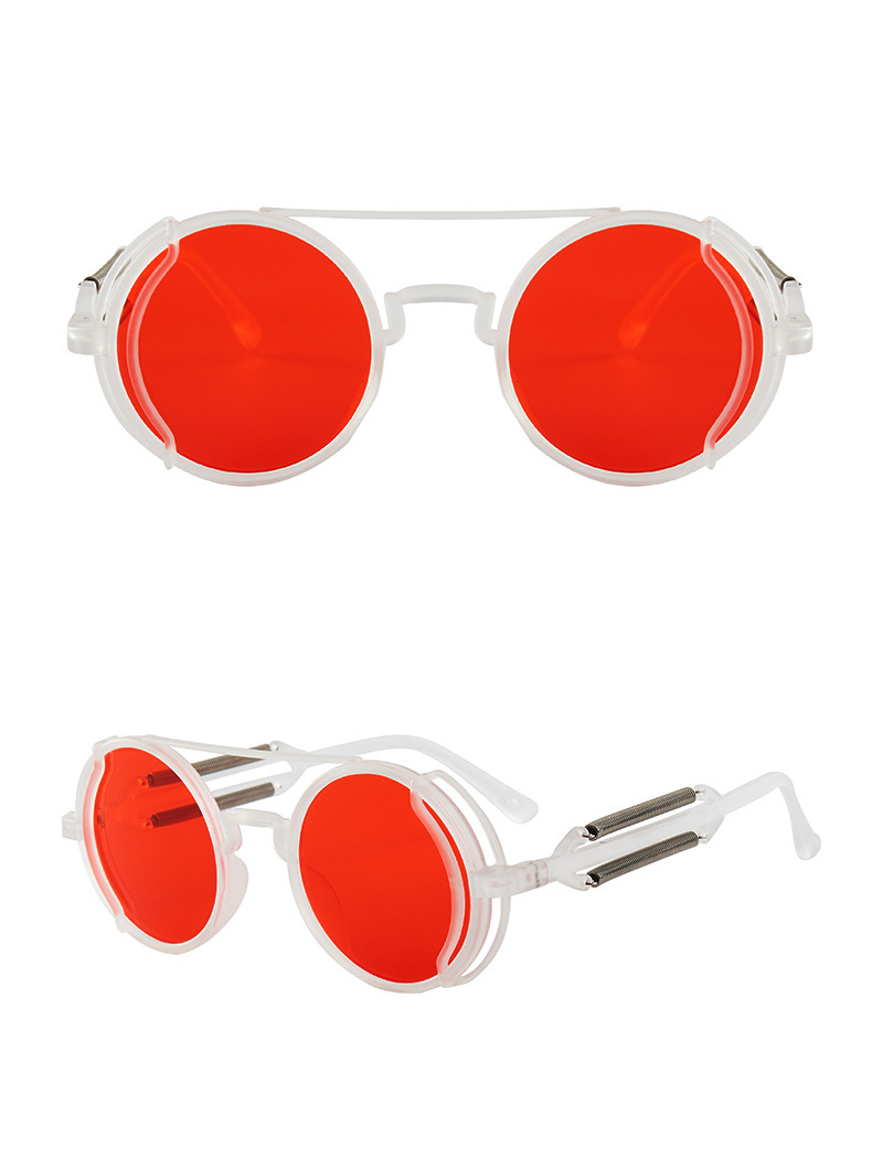 Unisex Cyberpunk Trend Retro Sonnenbrillen Runde Sonnenbrillen_voghion.com