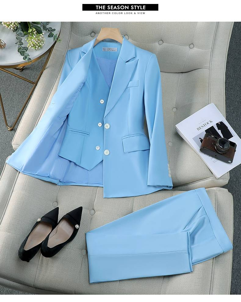 Women's Clothing Pink suit for women Spring and Autumn 2024 new professional suits formal suits temperament work clothes interview small suit jacket_voghion.com