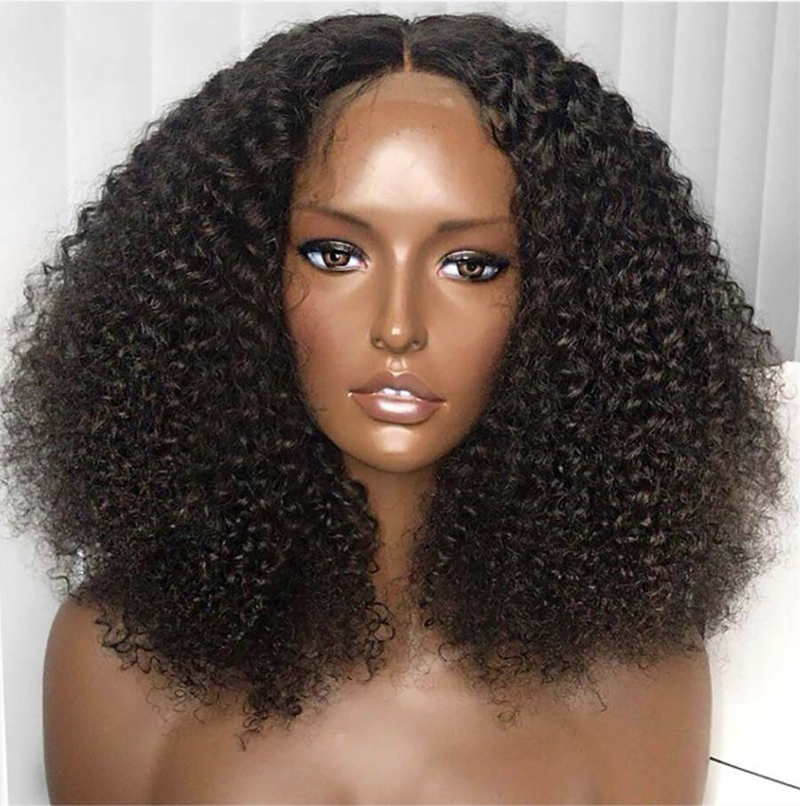 250% krátká afro kudrnatá paruka s krajkou vpředu z lidských vlasů 13x4 krátké kudrnaté paruky z lidských vlasů s hustotou vlasů pro ženy_voghion.com