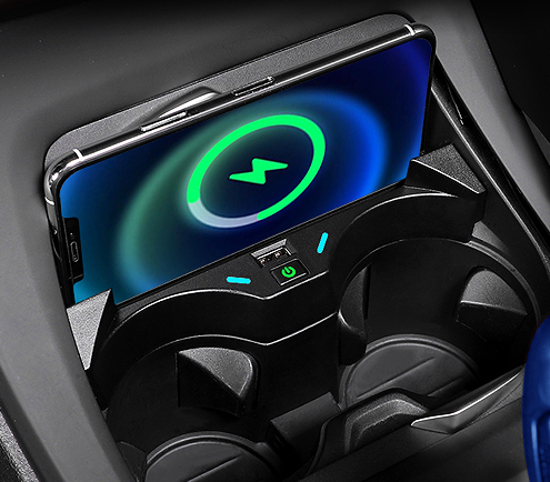 PSZ1018S (PSFC1018) Cargador inalámbrico exclusivo para teléfono móvil para automóvil X5, X6 (2019-2022) Indicador de nivel de cargador de automóvil Cargador OEM Estándar de carga inalámbrica QI_voghion.com