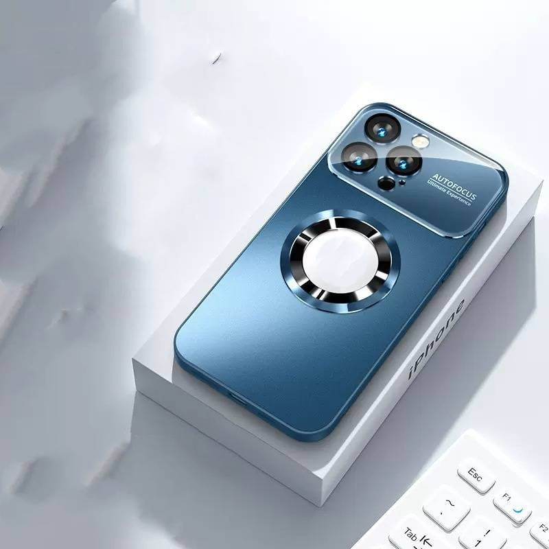 Carcasă magnetică cu fereastră mare, etichetă lipsă, sticlă mată, pentru iPhone 16promax, potrivită pentru carcasă de telefon mobil_voghion.com