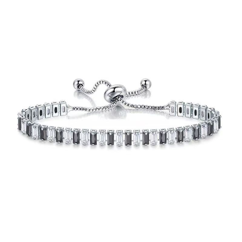 Hazy moon explosif coloré Zircon Bracelet femme plein de diamants chaîne de tennis en cristal réglable_voghion.com