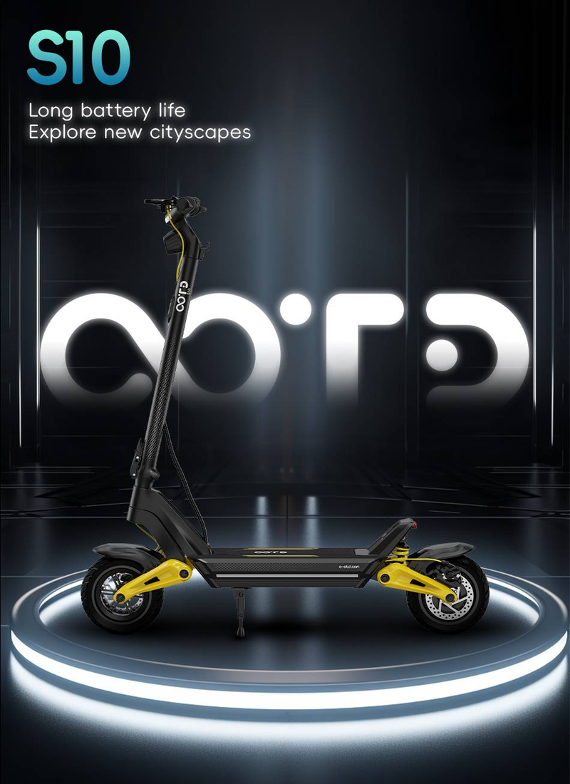 OOTD S10 Pro opvouwbare e-scooter - 80 km bereik, 1400W dubbele motor, offroad-capaciteiten_voghion.com