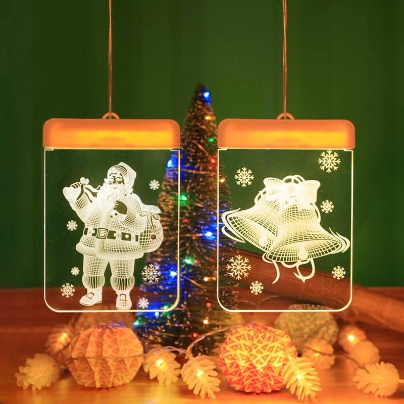 Guirnaldas de luces LED navideñas: decoraciones navideñas a pilas con formas festivas_voghion.com