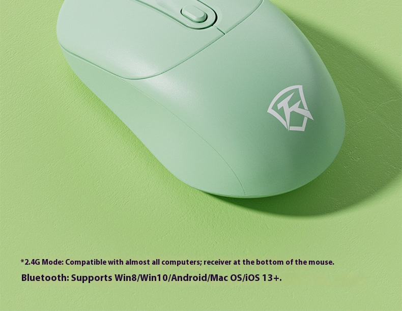 Wireless Mouse – Silent 4-Button Mouse For Laptop & PC, 2.4G/Bluetooth Dual Mode, Ergonomic Design With 1 Scroll Wheel (Black/White/Green/Pink)_voghion.com