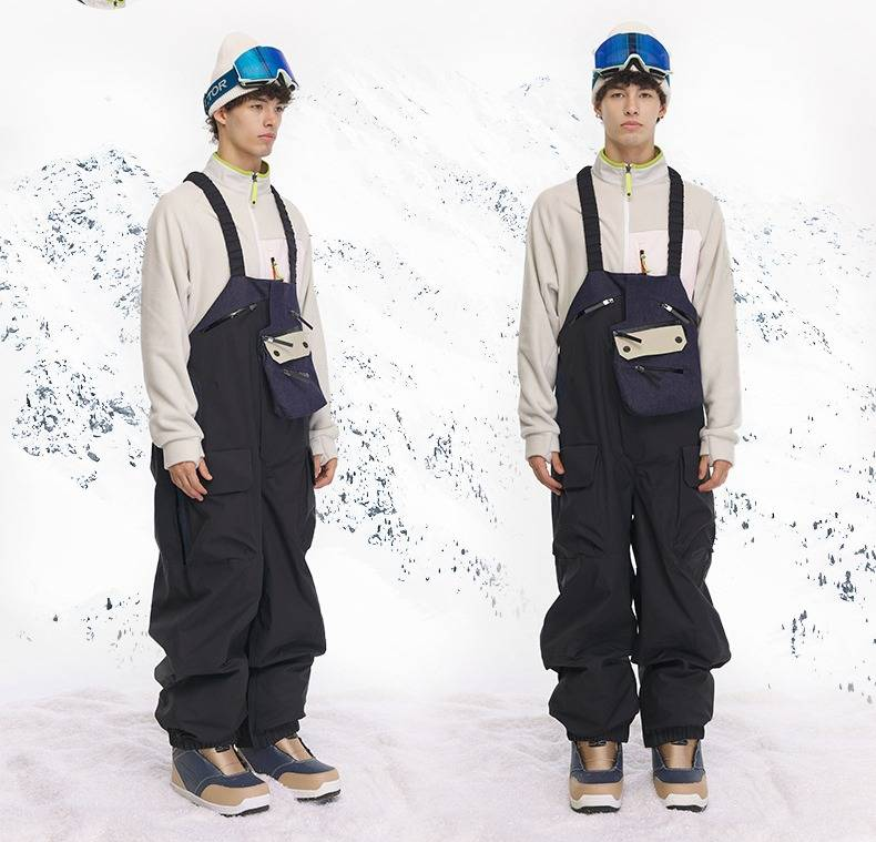 Ski-Latzhose – Wasserdichte und winddichte Skioveralls für Damen und Herren (Kunstgelb, Beerenrosa, Klassisches Schwarz) – Größen XS bis L_voghion.com