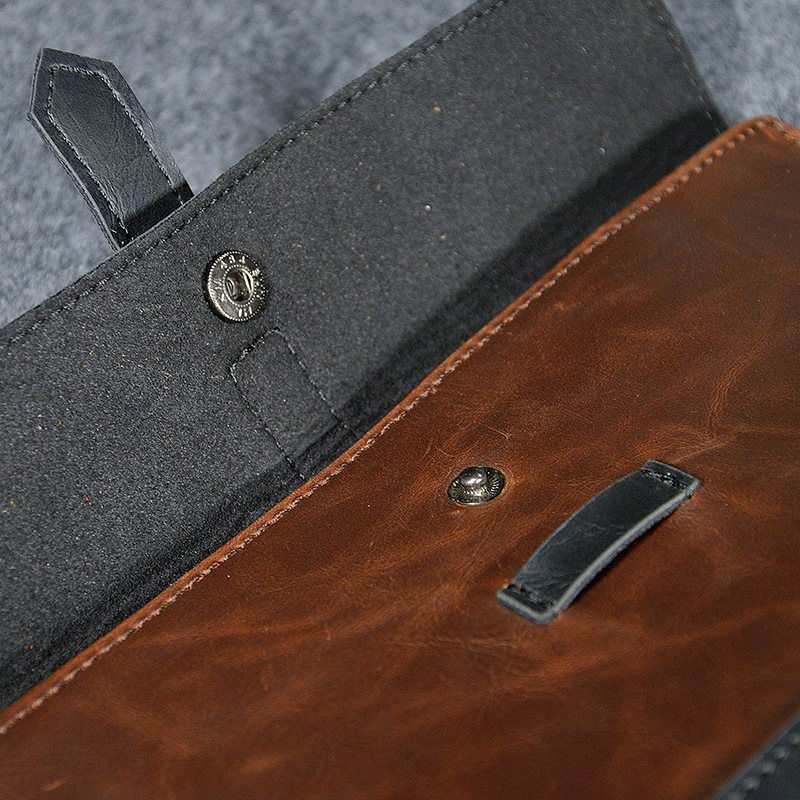 Retro Casual Clutchväska för män Personlig design Clutchväska Crazy Horse telefonväska i läder_voghion.com