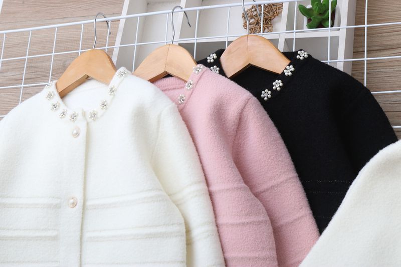 Mother & Kids Knit Sweater And Pants Set - Soft Long Sleeve Two-Piece Outfit For Toddler Little Girls Elegant Letter Print Comfortable Polyester Blend_voghion.com