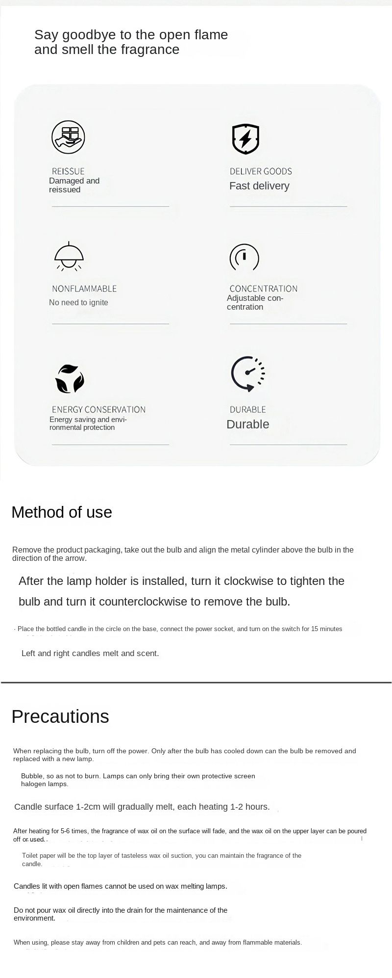 Lampe chauffe-cire en verre avec minuterie et luminosité réglable, veilleuse d'aromathérapie, cadeau pratique_voghion.com