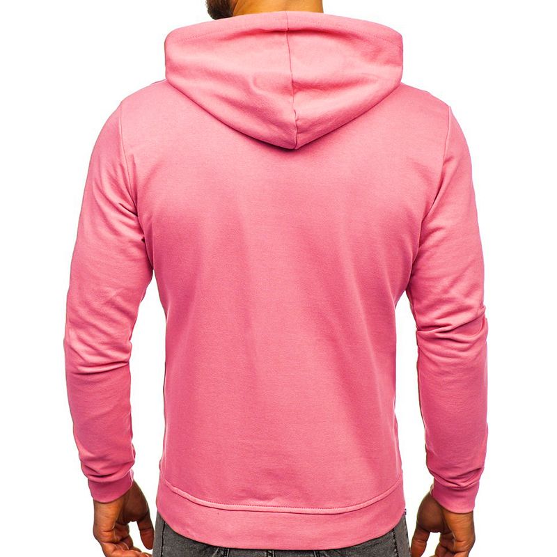 Lockerer Herrenpullover Einfarbiger Kapuzenpullover für Jugendliche_voghion.com