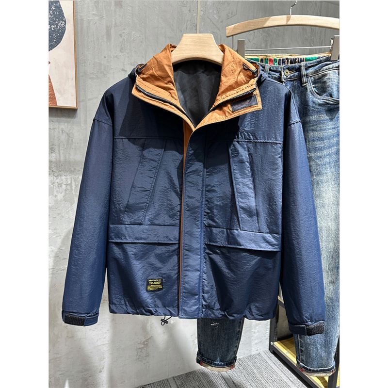 Purchase by Size Chart Hong Kong Central Street Spring Trendy Brand Hooded Charge Top Mountain Windproof Work Jacket Men's Style_voghion.com
