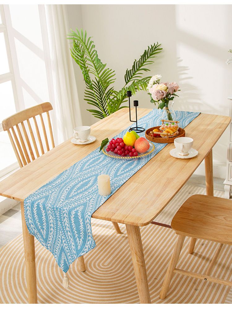 Modern Simple Coffee Table TV Cabinet Table Flag Dust Cover Zen Tea Ceremony Warp Knitted Cotton And Linen Tablecloth_voghion.com