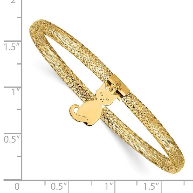14K Cat Stretch Mesh Bracelet_voghion.com