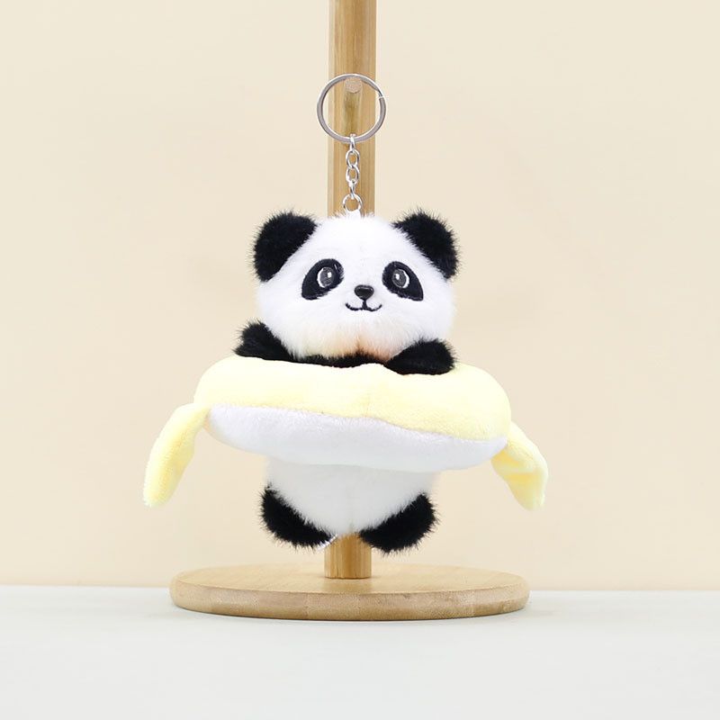 Porte-clés et pendentif en peluche panda adorable et créatif, idéal pour les fêtes._voghion.com