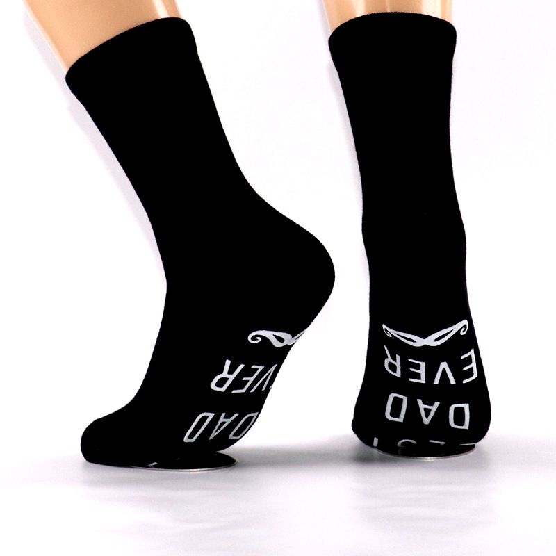 Calzini sportivi casuali in cotone a cilindro medio, suola esplosiva, lettere creative, calzini adesivi antiscivolo per pavimenti_voghion.com